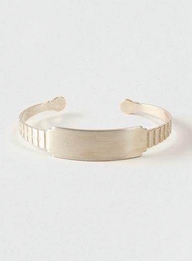 Topman Mens Metallic Engraved Cuff Bracelet*