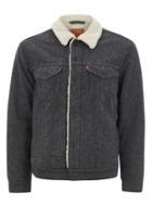Topman Mens Grey Levi's Gray Sherpa Jacket
