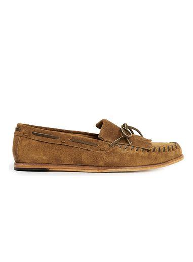 Topman Mens Brown Hudson Tan Suede Tassel Loafers