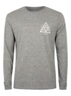 Topman Mens Grey Aat Print Long Sleeve T-shirt