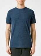 Topman Mens Blue Textured Slim Fit T-shirt