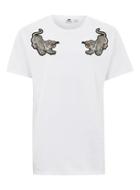 Topman Mens White Tiger Applique T-shirt