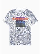 Topman Mens White Dimension Print T-shirt