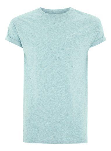 Topman Mens Teal Muscle Roller Slub T-shirt