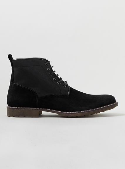 Topman Mens Black Hi Leg Boots