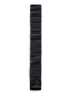 Topman Mens Blue Navy And White Textured Knitted Tie