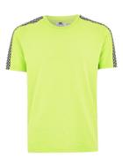 Topman Mens Green Lime Check Taping T-shirt