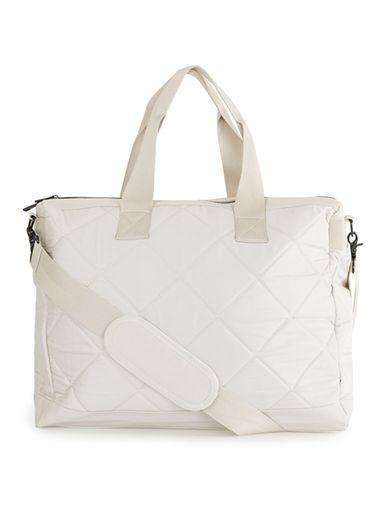 Topman Mens Brown Stone Quilted Holdall Bag
