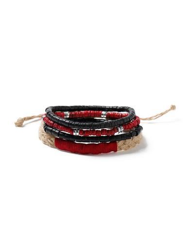 Topman Mens Red Beaded Bracelet Pack*