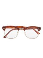 Topman Mens Brown Hindsight Vintage Half Frame Tortoiseshell Glasses*