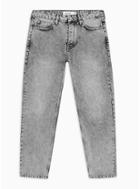 Topman Mens Grey Acid Wash Original Jeans