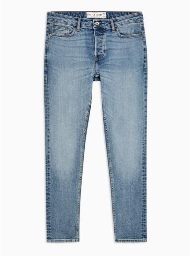 Topman Mens Blue Vintage Mid Wash Stretch Skinny Jeans