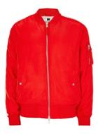 Topman Mens Red Ma1 Bomber Jacket