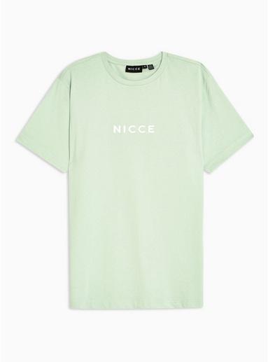 Nicce Mens Green Nicce Mint Centre Logo T-shirt