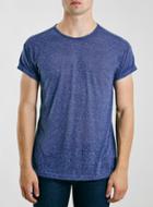 Topman Mens Blue Navy Neppy Roller Fit T-shirt