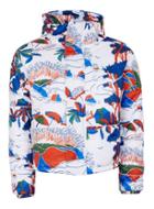 Topman Mens Multi Topman Design Isle Of Wight Print Puffer Jacket