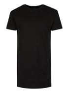 Topman Mens Black Skinny Fit Longline T-shirt