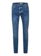 Topman Mens Blue Vintage Style Dark Wash Stretch Slim Jeans