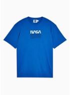 Topman Mens Blue Oversized Nasa T-shirt