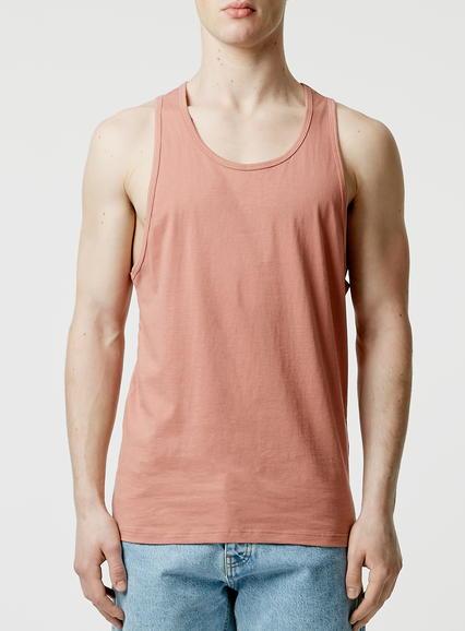 Topman Mens Brown Rust Slim Fit Tank Top