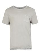 Topman Mens Beige Stone Step Hem T-shirt