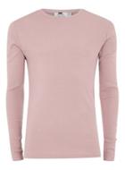 Topman Mens Pink Muscle Fit Ribbed Top