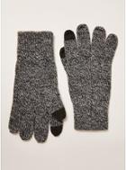 Topman Mens Grey Salt And Pepper Touchscreen Gloves
