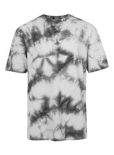 Topman Mens Mid Grey Grey Tie Dye Oversized T-shirt