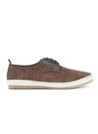 Topman Mens Brown Tan Suede Casual Lace Up Shoes
