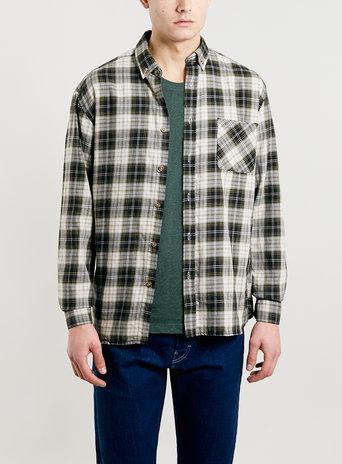 Topman Mens Selected Homme Brown Check Shirt