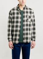 Topman Mens Selected Homme Brown Check Shirt