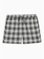 Topman Mens Black And White Checked Shorts