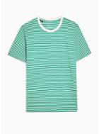 Selected Homme Mens Selected Homme Green Perfect Stripe T-shirt