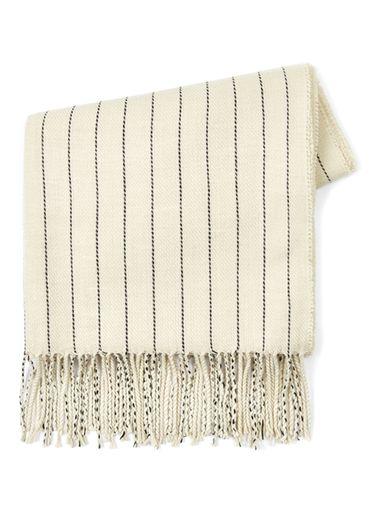 Topman Mens White Pinstripe Scarf