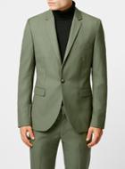 Topman Mens Green Khaki Skinny Fit Suit Jackets