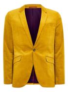 Topman Mens Yellow Mustard Corduroy Super Skinny Blazer