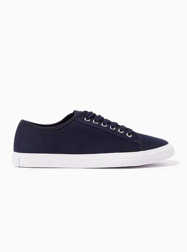 Topman Mens Navy Canvas Felix Sneakers