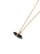 Topman Mens Gold Look And Black Shard Pendant Necklace*
