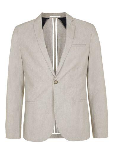 Topman Mens Yellow Selected Homme Grey Blazer