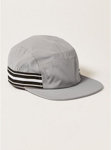 Topman Mens Grey Stripe Technical 5 Panel Cap