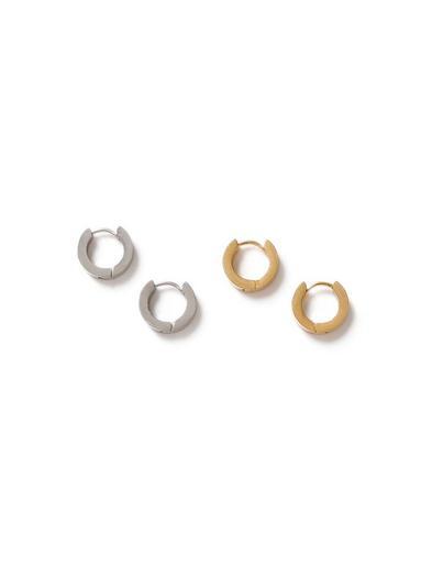 Topman Mens Silver And Gold Hoop Earrings 2 Pack*