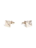 Topman Mens Metallic Gold Look Engraved Square Cuff Links*