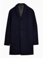 Selected Homme Mens Selected Homme Navy Wool Blend Overcoat