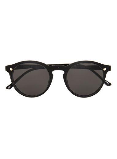 Topman Mens Black Layover Mirrored Sunglasses