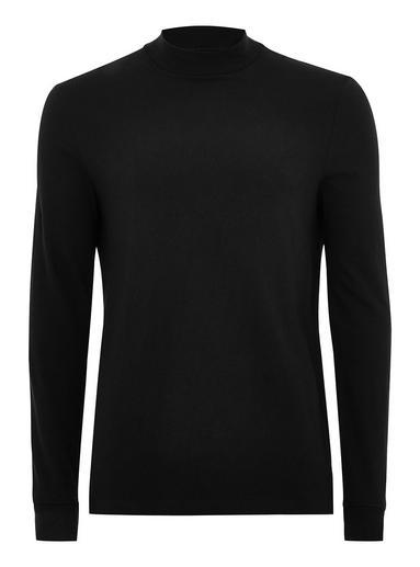 Topman Mens Black Muscle Roll Neck T-shirt