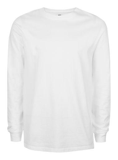 Topman Mens White Oversized Long Sleeve T-shirt