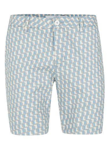 Topman Mens Blue Geometric Skinny Chino Shorts