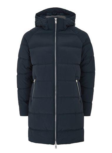 Topman Mens Selected Homme Navy Mid Length Jacket