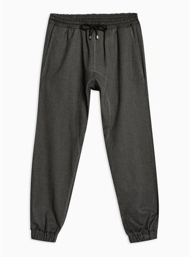 Topman Mens Black Charcoal Drop Crotch Joggers