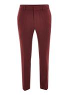 Topman Mens Purple Burgundy Skinny Smart Trousers